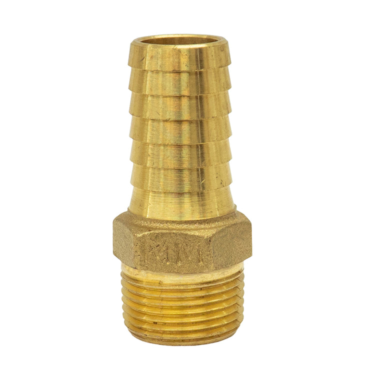Round No-Lead Brass Male Adapter – No Lead, MIP Connection x Insert Barb | IBMANL