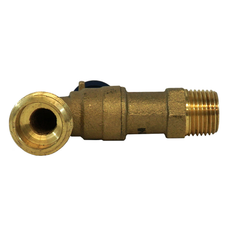 No-Lead Brass Boiler Drain – 3/4" Hose Threaded Outlet, Heavy-Duty Handle | BBD