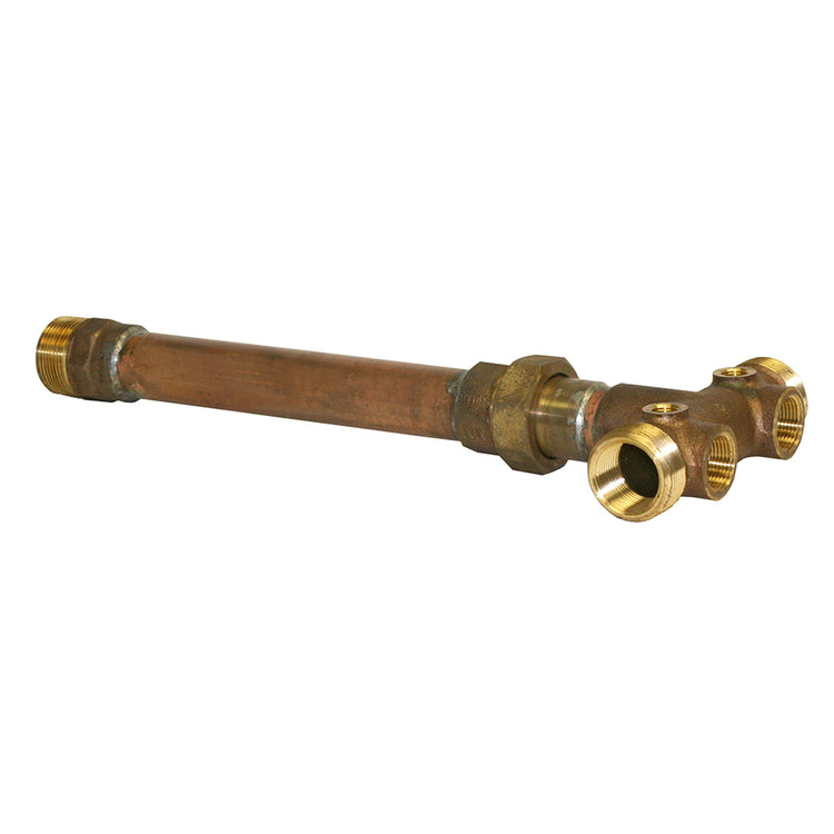 1-1/4" Fabricated No Lead Brass Tank Tee with Male Tank Connection and Union – Heavy-Duty Plumbing Connection