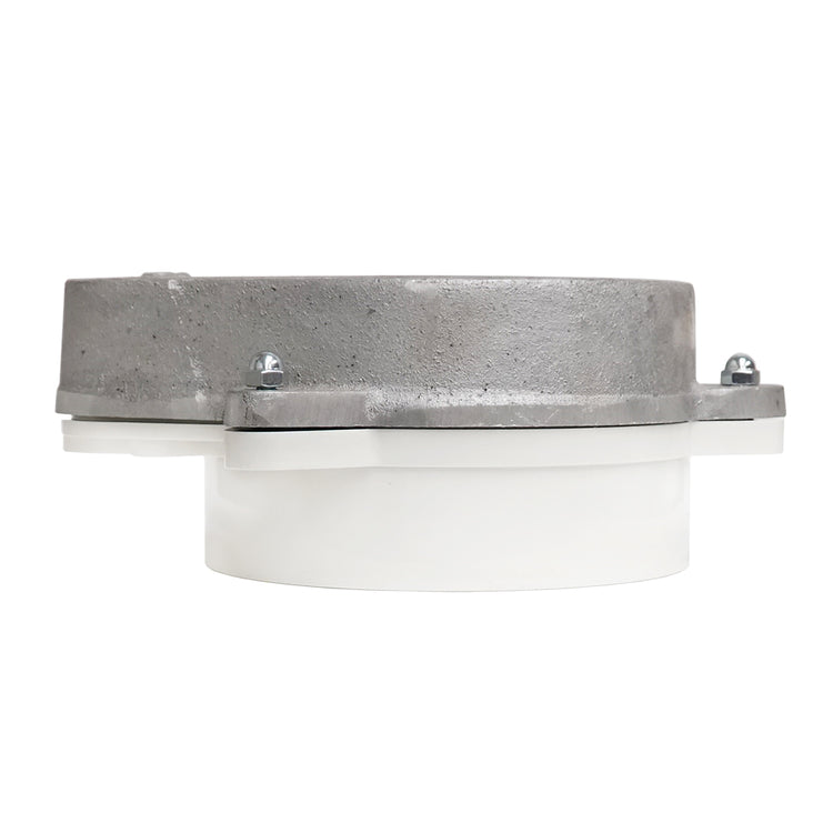 WCOP Series Sanitary Aluminum Top Watertight Well Cap with Conduit Tapping and Vent and Optional Ground Lug– PVC Base | WCOP