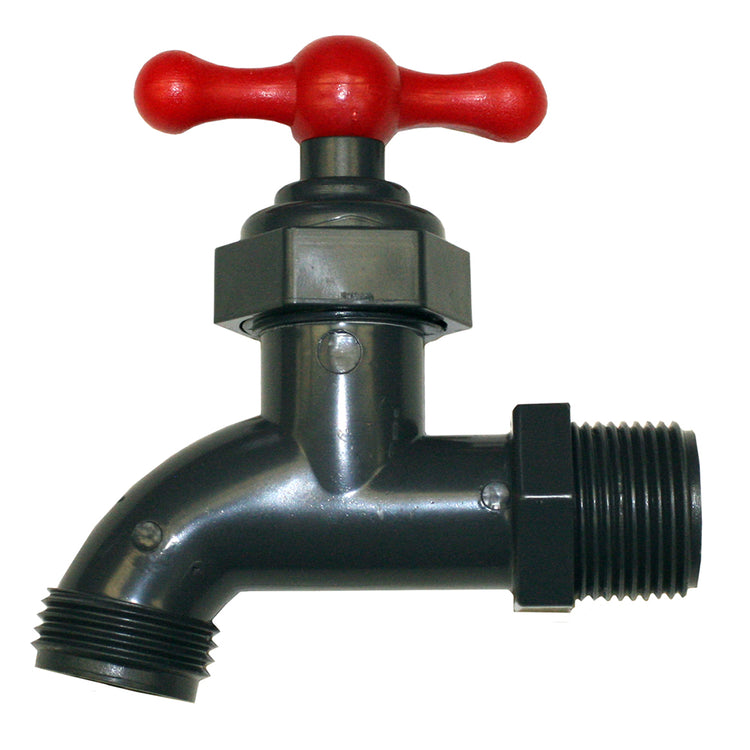 PVC Boiler Drain Valve with Hose Bibb – Gray | Corrosion-Resistant Drain Valve for Residential & Commercial Use