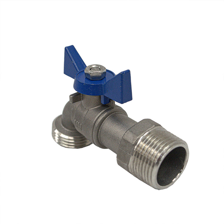 No-Lead Boiler Drain – 3/4" Hose Threaded Outlet, Heavy-Duty Handle