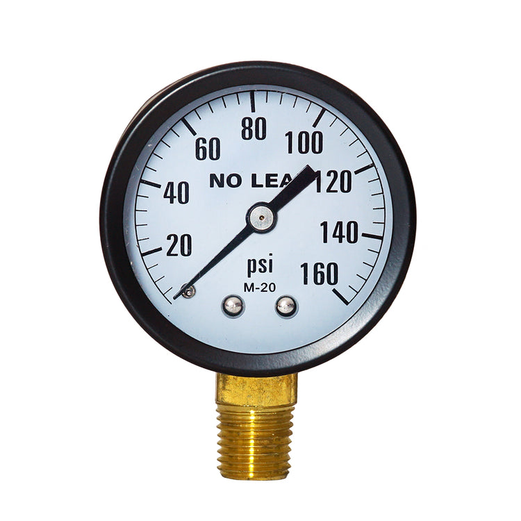 Dial Pressure Gauge – No Lead, Brass-Alloy Pressure Gauge for Water, Air & Steam