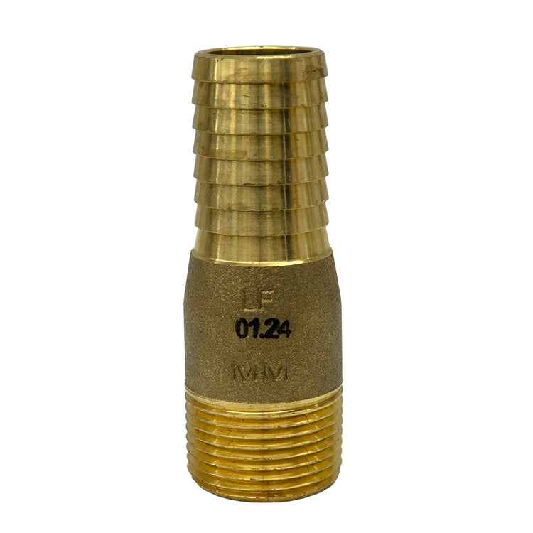 Round Yellow Brass Male Adapter – No Lead, MIP Connection