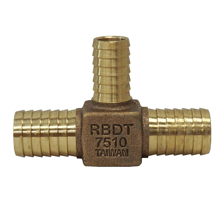 Bronze No-Lead Tee – Plastic Pipe Insert x Insert Fitting | RBDTNL