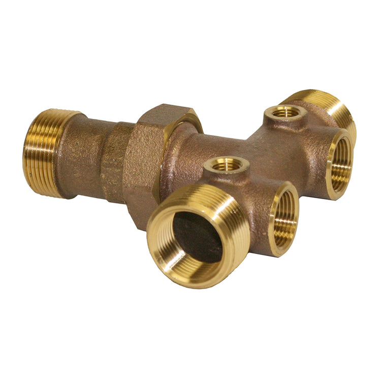 1-1/4" No-Lead Cast Brass Tank Tee with Union – Durable Plumbing Fitting