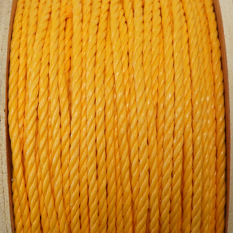 Braided Safety Rope – 1/4" Polypropylene | 1000 lb. Test, Yellow, Plastic Spool