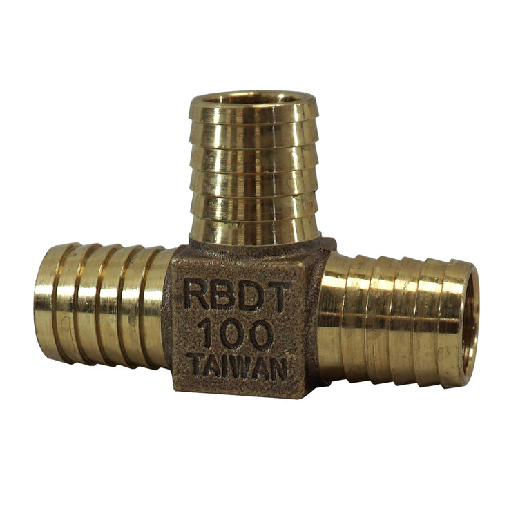 Bronze No-Lead Tee – Plastic Pipe Insert x Insert Fitting | RBDTNL