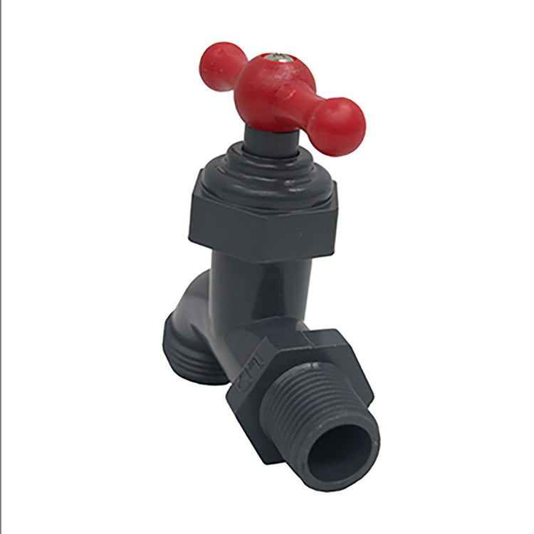 PVC Boiler Drain Valve with Hose Bibb – Gray | Corrosion-Resistant Drain Valve for Residential & Commercial Use