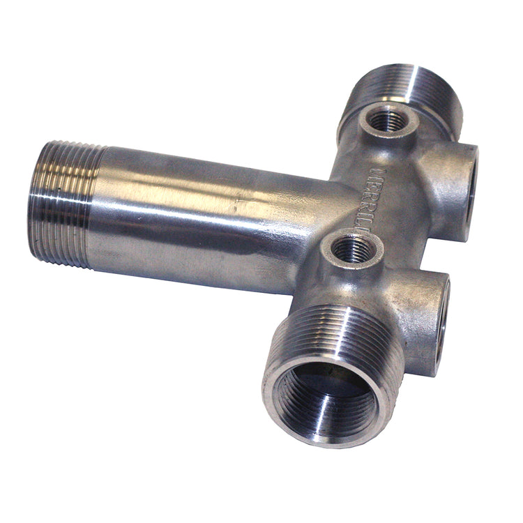 1-1/4" Stainless Steel Tank Tee with Drain Holes – No-Lead, Durable, Corrosion-Resistant