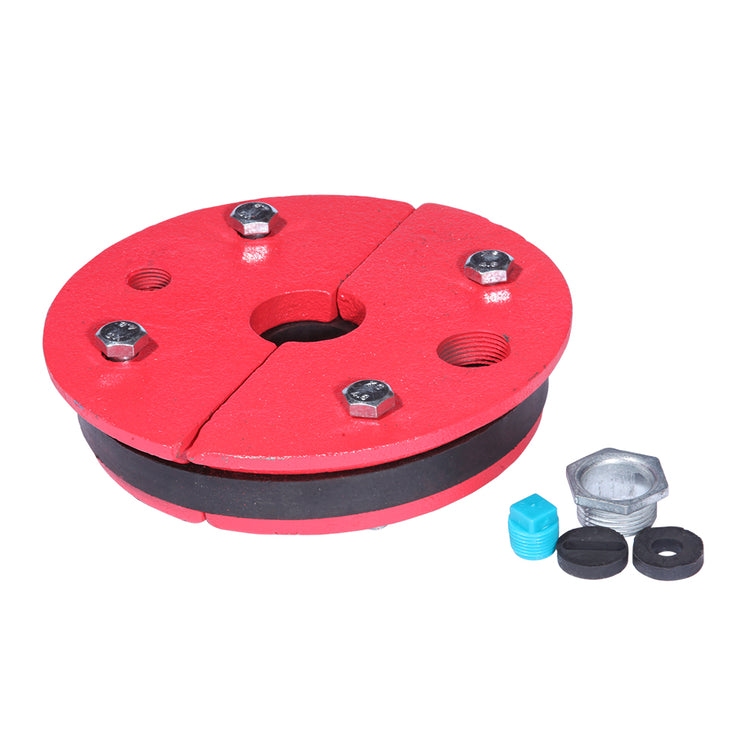 WS Series Cast Iron Well Seal – Single Drop Pipe with Split Top Plate, Cable Tapping & Vent | WS Split