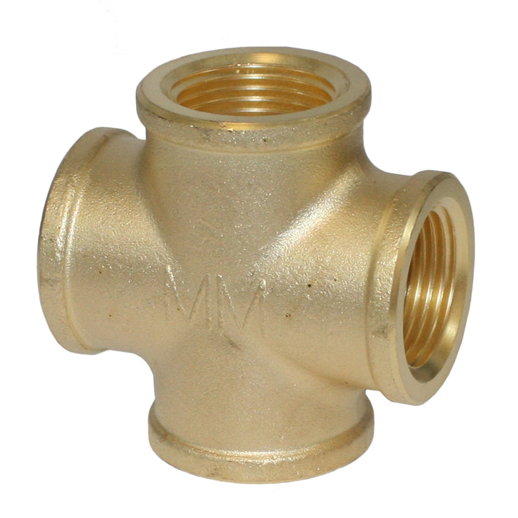3/4" x 3/4" FIP Brass (No Lead) Cross Tee Extra Heavy