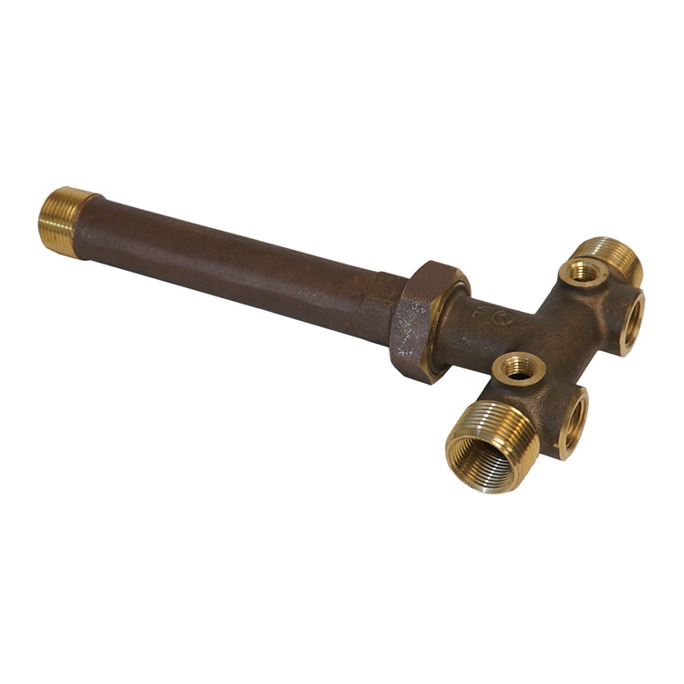 1" Long Cast Brass Tank Tee with Union – No Lead