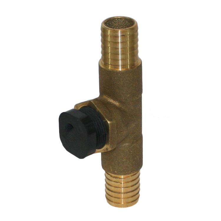 Bleeder Orifice Tee – No Lead Brass with Molded Rubber Flapper Valve