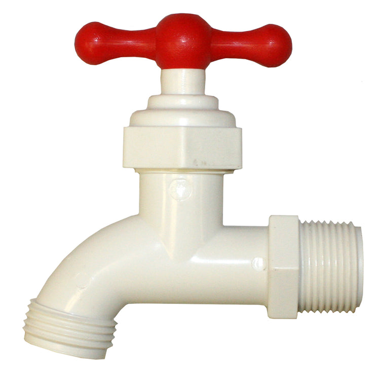 PVC Boiler Drain Valve with Hose Bibb – Gray | Corrosion-Resistant Drain Valve for Residential & Commercial Use