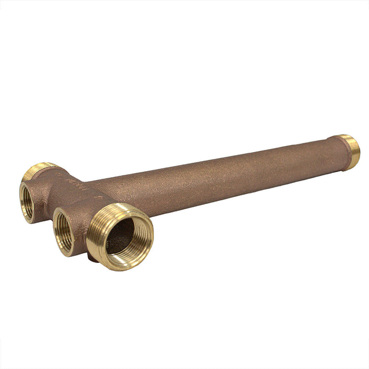 Long Cast Tank Tee – Heavy-Duty No Lead Brass Tee for Pressure Tank Installations | Durable and Corrosion-Resistant | BATNL1-1/4