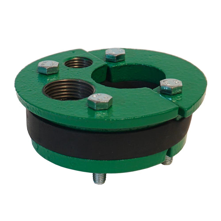 WS Series Cast Iron Well Seal – Single Drop Pipe with Split Top Plate, Cable Tapping & Vent | WS Split