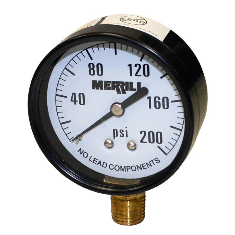 2” Dial Pressure Gauge – No-Lead, Brass-Compatible