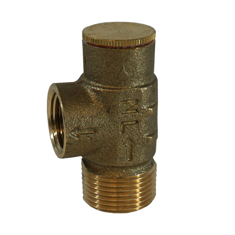 Brass (No Lead) Pressure Relief Valve – 75 PSI & 100 PSI Options | Cold Water System Protection