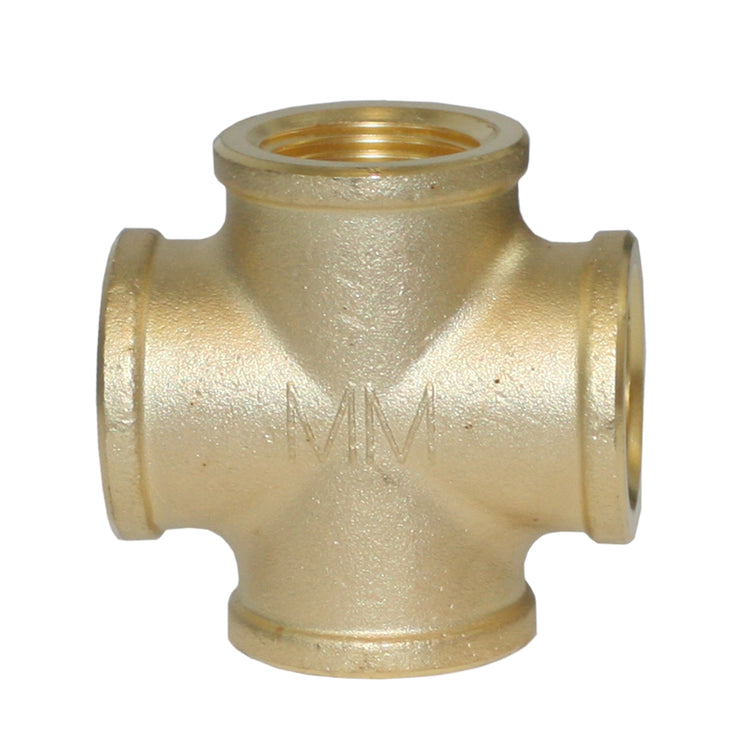 3/4" x 3/4" FIP Brass (No Lead) Cross Tee Extra Heavy