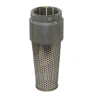 1100E Series Foot Valve for 1/2" Pipe – Stainless Steel with Viton O-Ring & Screen