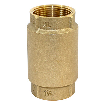 No-Lead Brass Check Valve with No-Spin Poppet