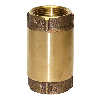 No-Lead Bronze Check Valve – No-Spin Poppet, High Performance, Corrosion-Resistant