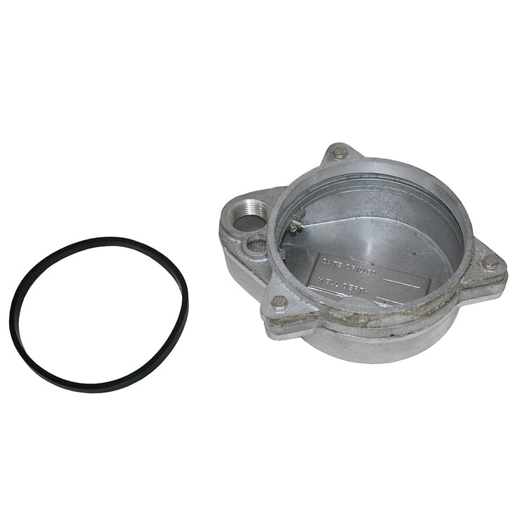 WCO Series Sanitary Watertight Well Cap with Grounding & Conduit Tapping | All-Aluminum Seal with Bronze Screen