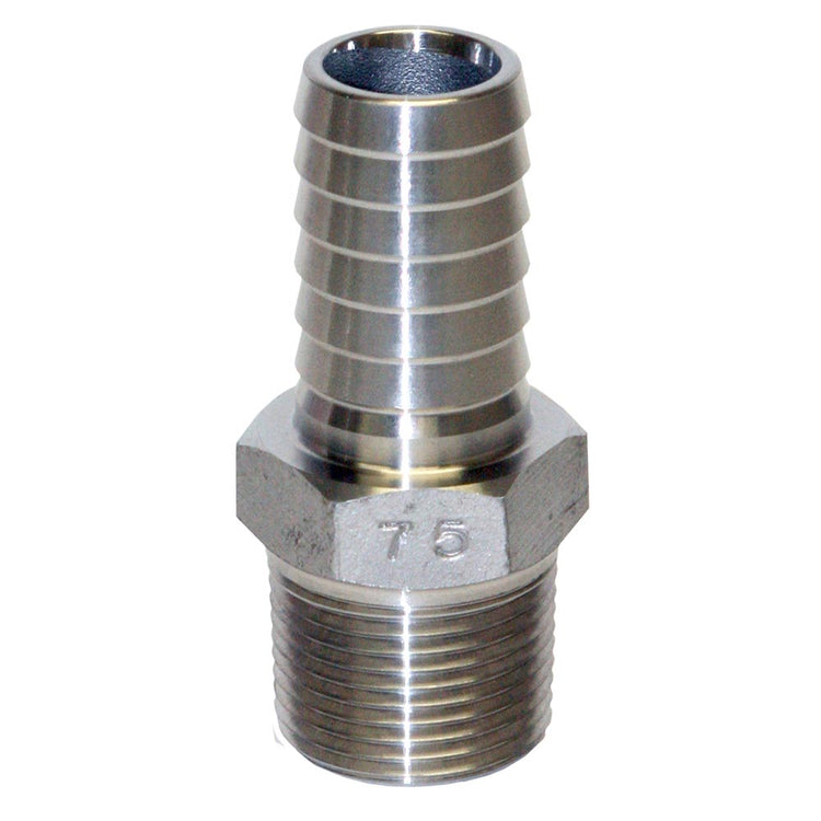 Stainless Steel Male Adapter with Hex – Plastic Pipe to MIP | SSMA