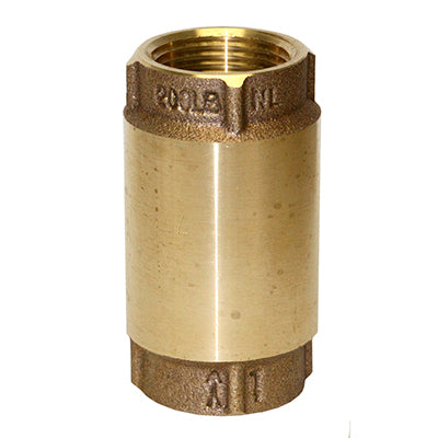 No-Lead Bronze Check Valve – No-Spin Poppet, High Performance, Corrosion-Resistant