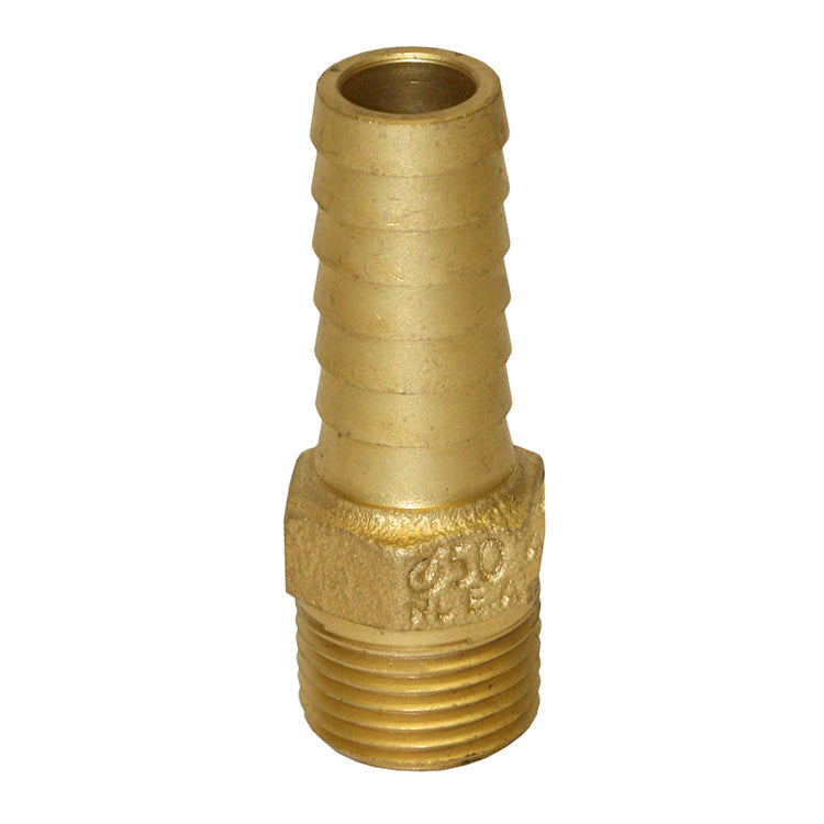 Round Yellow Brass Male Adapter – No Lead, MIP Connection
