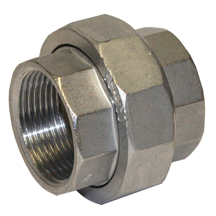 Stainless Steel Union with O-Ring – FIP to FIP Connector, Corrosion-Resistant, Durable Seal