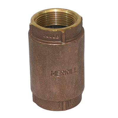 1-1/4" Std. Brass Check Valve