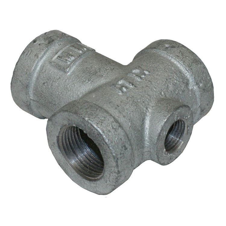 Galvanized Tank Tee – Durable Gray Iron Connector for Water Systems