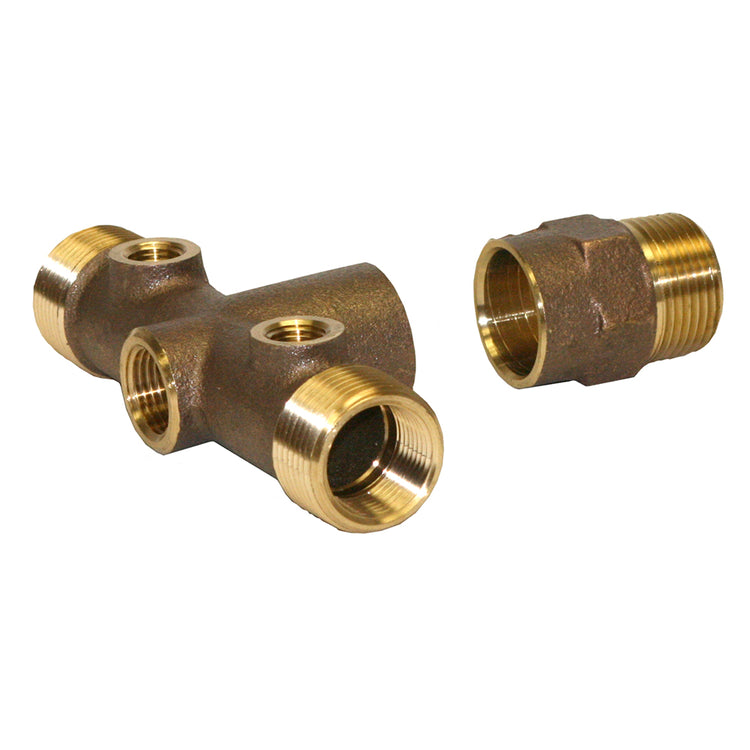 1" No Lead Brass Tank Tee – Cast, Durable Water Well Plumbing Fitting | BATNL1