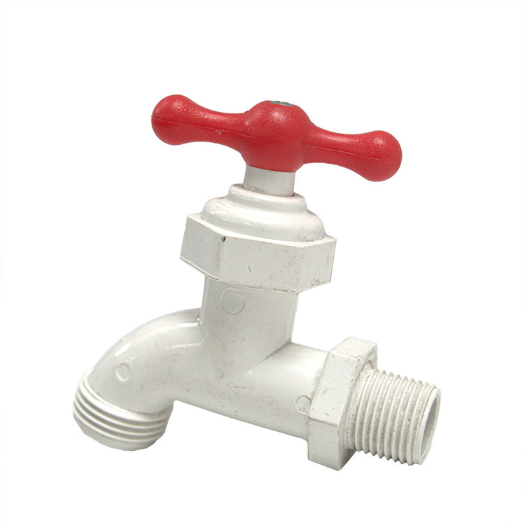 PVC Boiler Drain Valve with Hose Bibb – Gray | Corrosion-Resistant Drain Valve for Residential & Commercial Use