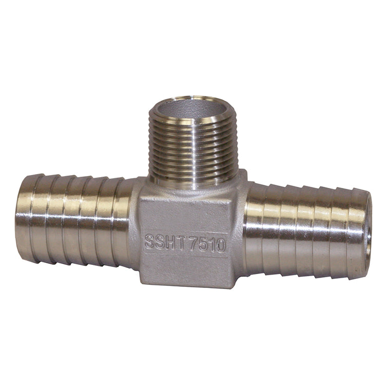 Stainless Steel Hydrant Tee – MIP to Plastic Pipe Connection