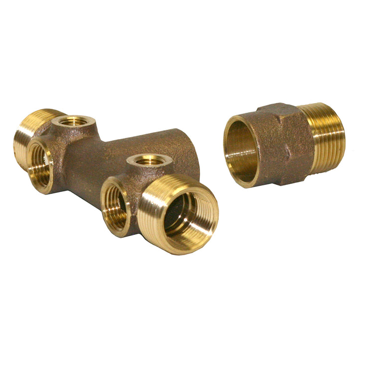 1" No Lead Brass Tank Tee – Cast, Durable Water Well Plumbing Fitting | BATNL1