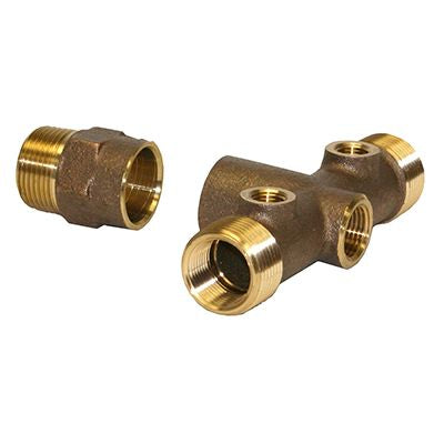 1" No Lead Brass Tank Tees - Cast