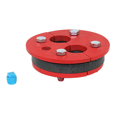 WS Series Cast Iron Well Seal - Double Drop Pipe, Split Top Plate