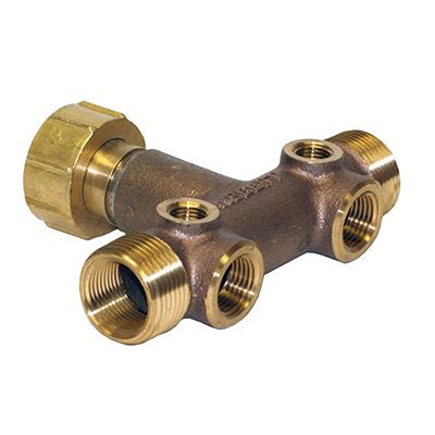 No Lead Brass Tank Tees with Swivel Union Nut