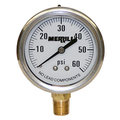 No Lead Liquid Filled Pressure Gauges - 300 Series Stainless Steel Case