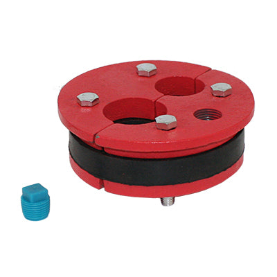 WS Series Cast Iron Well Seal - Double Drop Pipe, Split Top Plate