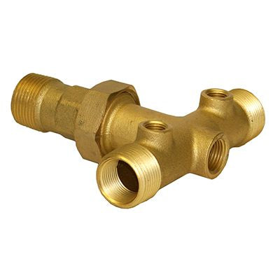 1" No Lead Brass Tank Tees with Union - Cast