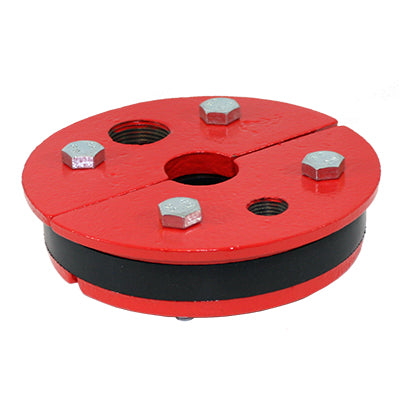 WS Series Cast Iron Well Seal - Single Drop Pipe - Split Top Plate