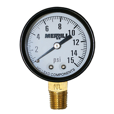 No Lead Pressure Gauges - Steel Case