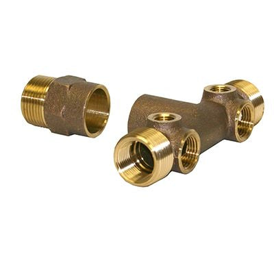 1" No Lead Brass Tank Tees - Cast