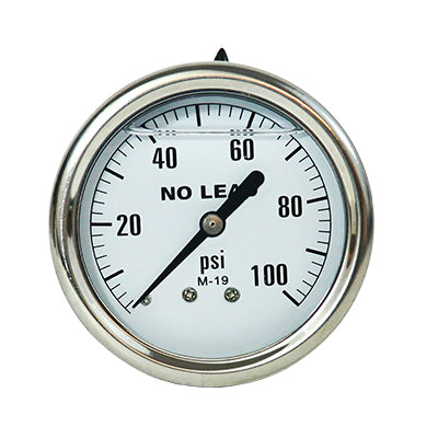 No Lead Liquid Filled Pressure Gauges - 300 Series Stainless Steel Case