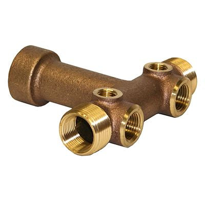 1" No Lead Brass Tank Tees - Cast