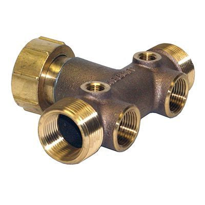 No Lead Brass Tank Tees with Swivel Union Nut